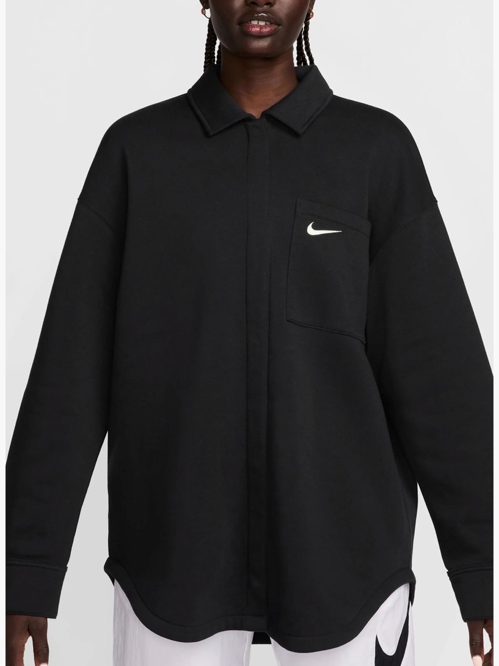 Nike phoenix fleece oversized shirt jacket